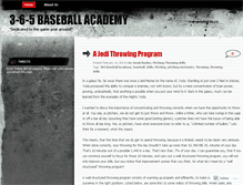 Tablet Screenshot of 365baseballacademy.wordpress.com