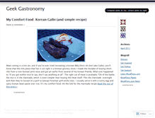 Tablet Screenshot of geekgastronomy.wordpress.com