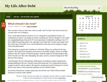 Tablet Screenshot of mylifeafterdebt.wordpress.com