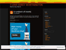 Tablet Screenshot of ilovecoreyworthington.wordpress.com