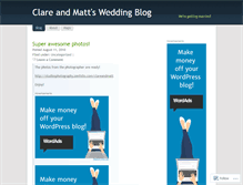 Tablet Screenshot of clareandmatt.wordpress.com