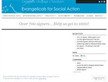 Tablet Screenshot of evangelicalsforsocialaction.wordpress.com