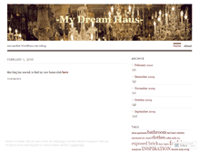 Tablet Screenshot of mydreamhaus.wordpress.com