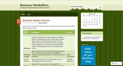 Desktop Screenshot of bizmodal.wordpress.com