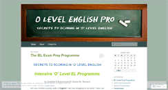 Desktop Screenshot of olevelenglishpro.wordpress.com