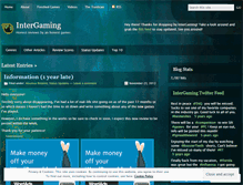 Tablet Screenshot of intergaming.wordpress.com