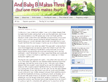 Tablet Screenshot of andbabybmakesthree.wordpress.com