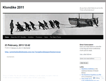 Tablet Screenshot of klondike2011.wordpress.com