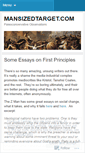 Mobile Screenshot of mansizedtarget.wordpress.com