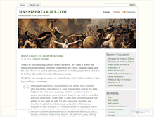 Tablet Screenshot of mansizedtarget.wordpress.com