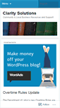Mobile Screenshot of claritysolns.wordpress.com
