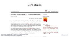 Desktop Screenshot of girliegeek.wordpress.com