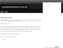 Tablet Screenshot of listeningoutloud.wordpress.com