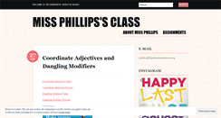Desktop Screenshot of missphillipsclass.wordpress.com
