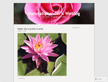 Tablet Screenshot of naturalsplendor.wordpress.com