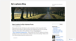 Desktop Screenshot of byonaphasia.wordpress.com