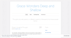 Desktop Screenshot of gracewonders.wordpress.com