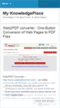 Mobile Screenshot of knowledgeplace.wordpress.com