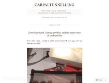 Tablet Screenshot of carpaltunnelling.wordpress.com