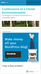 Mobile Screenshot of closetenvironmentalist.wordpress.com