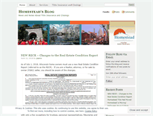 Tablet Screenshot of homesteadtitle.wordpress.com