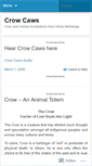 Mobile Screenshot of crowcaws.wordpress.com