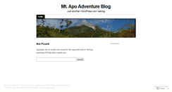 Desktop Screenshot of mtapoadventure.wordpress.com