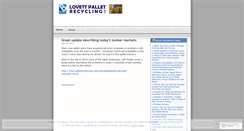 Desktop Screenshot of lovettpalletrecycling.wordpress.com