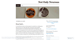 Desktop Screenshot of notonlyneurons.wordpress.com
