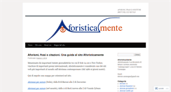Desktop Screenshot of aforisticamente.wordpress.com