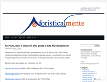 Tablet Screenshot of aforisticamente.wordpress.com