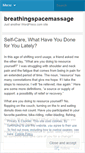 Mobile Screenshot of breathingspacemassage.wordpress.com