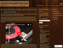 Tablet Screenshot of bradlovettsblog.wordpress.com