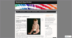 Desktop Screenshot of bioeticaybiojuridicidad.wordpress.com