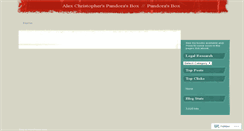 Desktop Screenshot of alexchristopher.wordpress.com