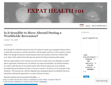 Tablet Screenshot of expathealth101.wordpress.com