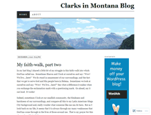 Tablet Screenshot of clarksinmontana.wordpress.com