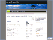 Tablet Screenshot of adrienplessis.wordpress.com