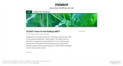 Desktop Screenshot of irietalent.wordpress.com