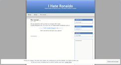 Desktop Screenshot of ihateronaldo.wordpress.com