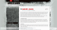 Desktop Screenshot of gorillaadmin.wordpress.com