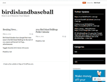 Tablet Screenshot of birdislandbaseball.wordpress.com