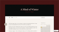 Desktop Screenshot of amindofwinter.wordpress.com