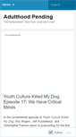 Mobile Screenshot of adulthoodpending.wordpress.com