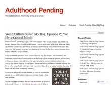 Tablet Screenshot of adulthoodpending.wordpress.com