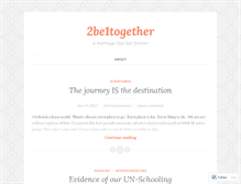 Tablet Screenshot of 2be1together.wordpress.com