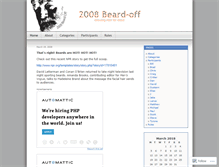 Tablet Screenshot of beardoff08.wordpress.com