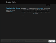 Tablet Screenshot of escuchaelcolor.wordpress.com