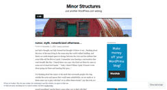 Desktop Screenshot of minorstructures.wordpress.com