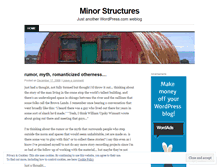 Tablet Screenshot of minorstructures.wordpress.com